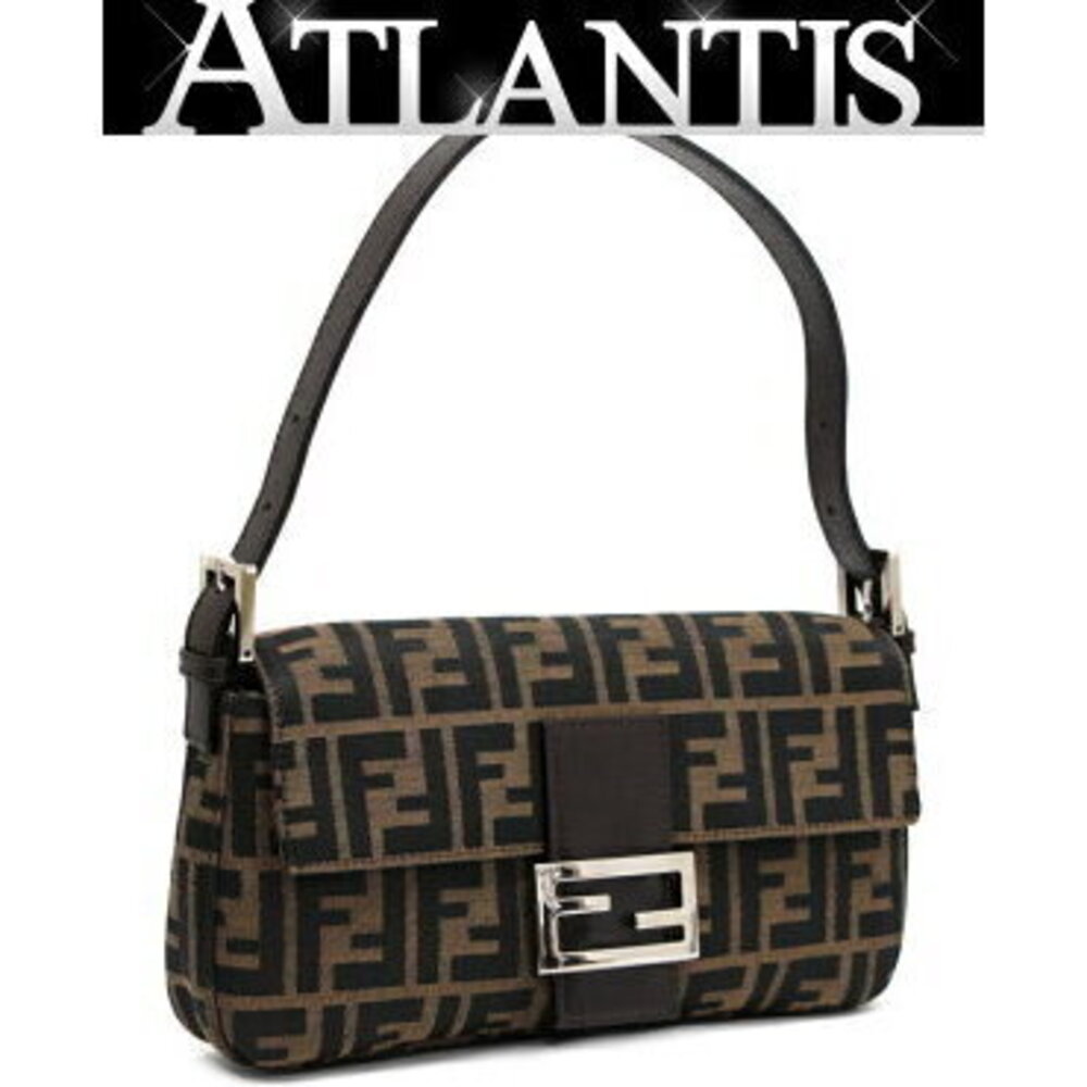 Fendi Mamma Bucket Hobo Shoulder handbag brown Zucca canvas leather